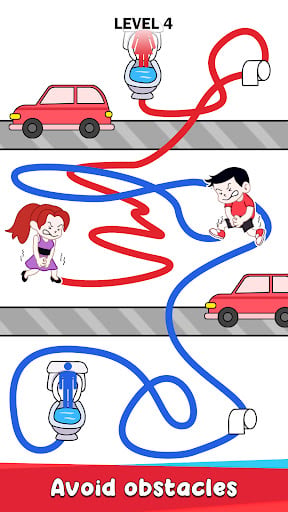 Toilet Rush Race: Draw Puzzle