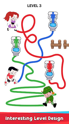 Toilet Rush Race: Draw Puzzle
