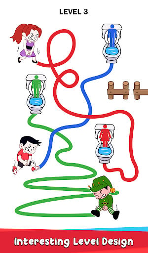 Toilet Rush Race: Draw Puzzle